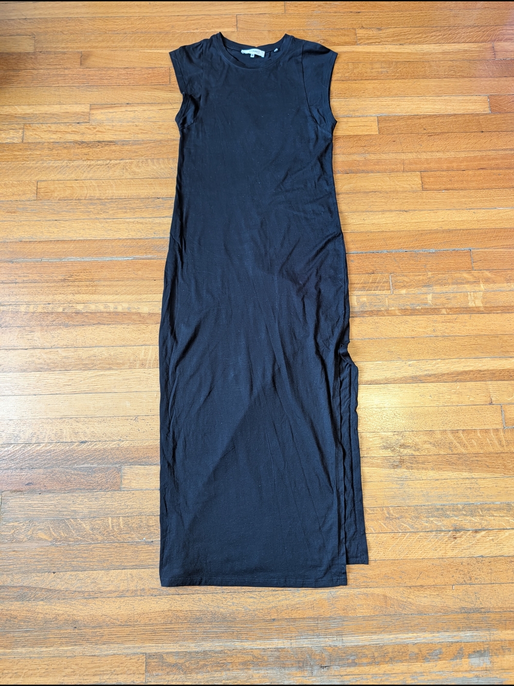 Frame 100% Cotton Sleeveless Black Maxi Dress